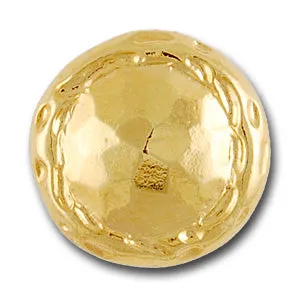 1 1/8" Honeycomb Gold Metal Button