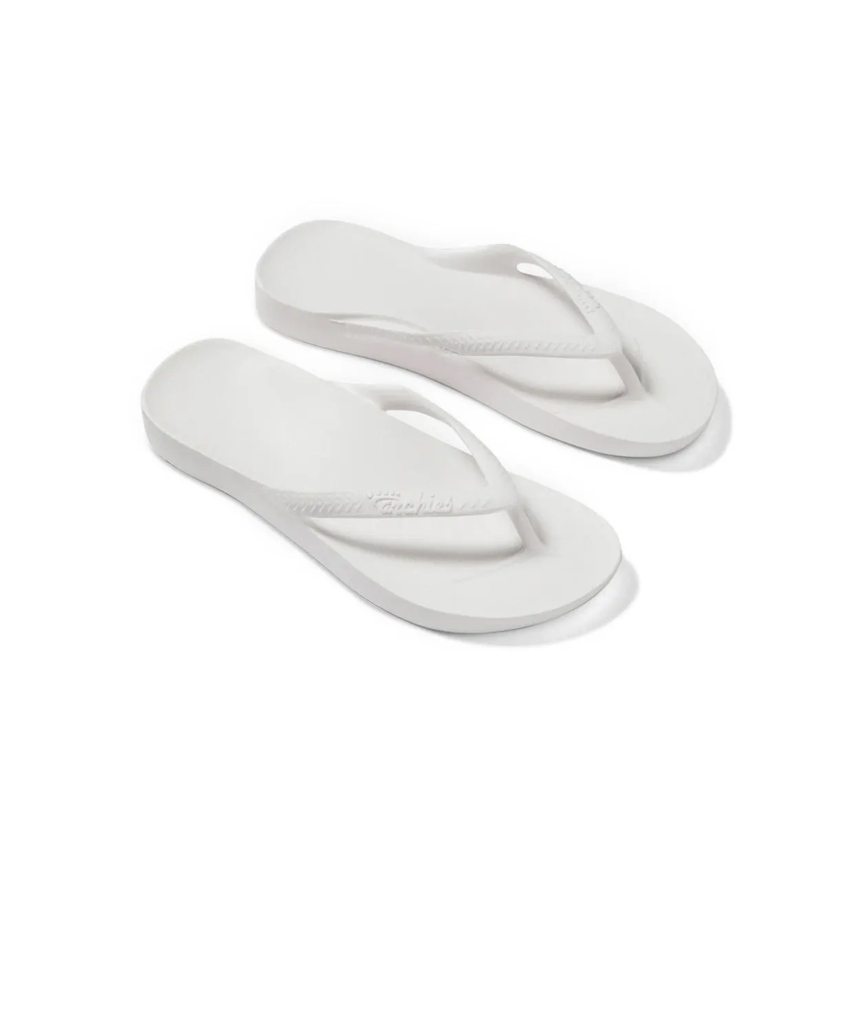 Archies Arch Support White Thongs