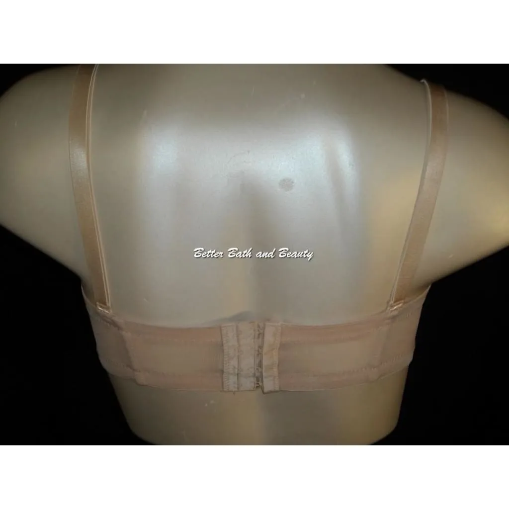 Avenue Body Contour Strapless Molded Cup UW Bra 44C Nude WITH CLEAR STRAPS