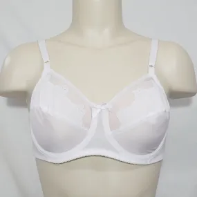 Bali 180 0180 Flower Underwire Bra 34DDD White NEW WITH TAGS