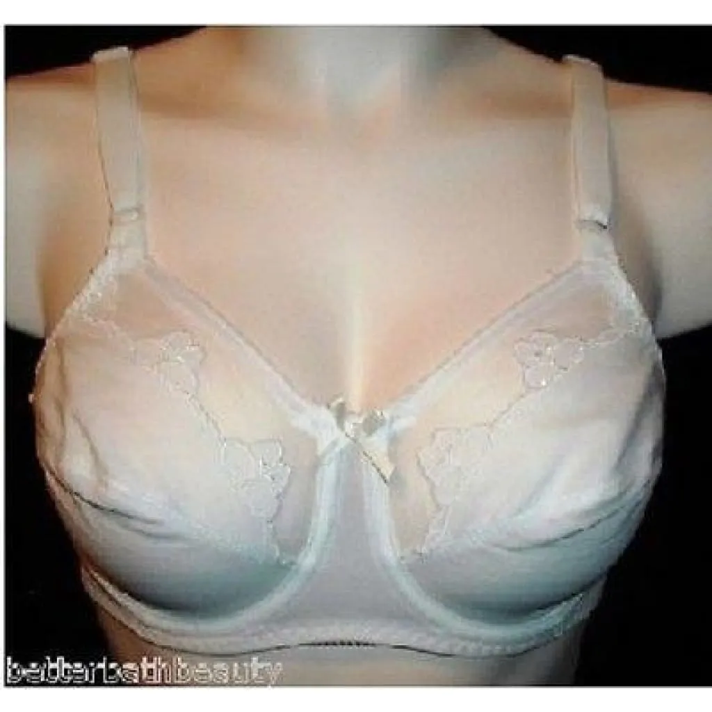 Bali 180 0180 Flower Underwire Bra 36DDD White NEW WITH TAGS