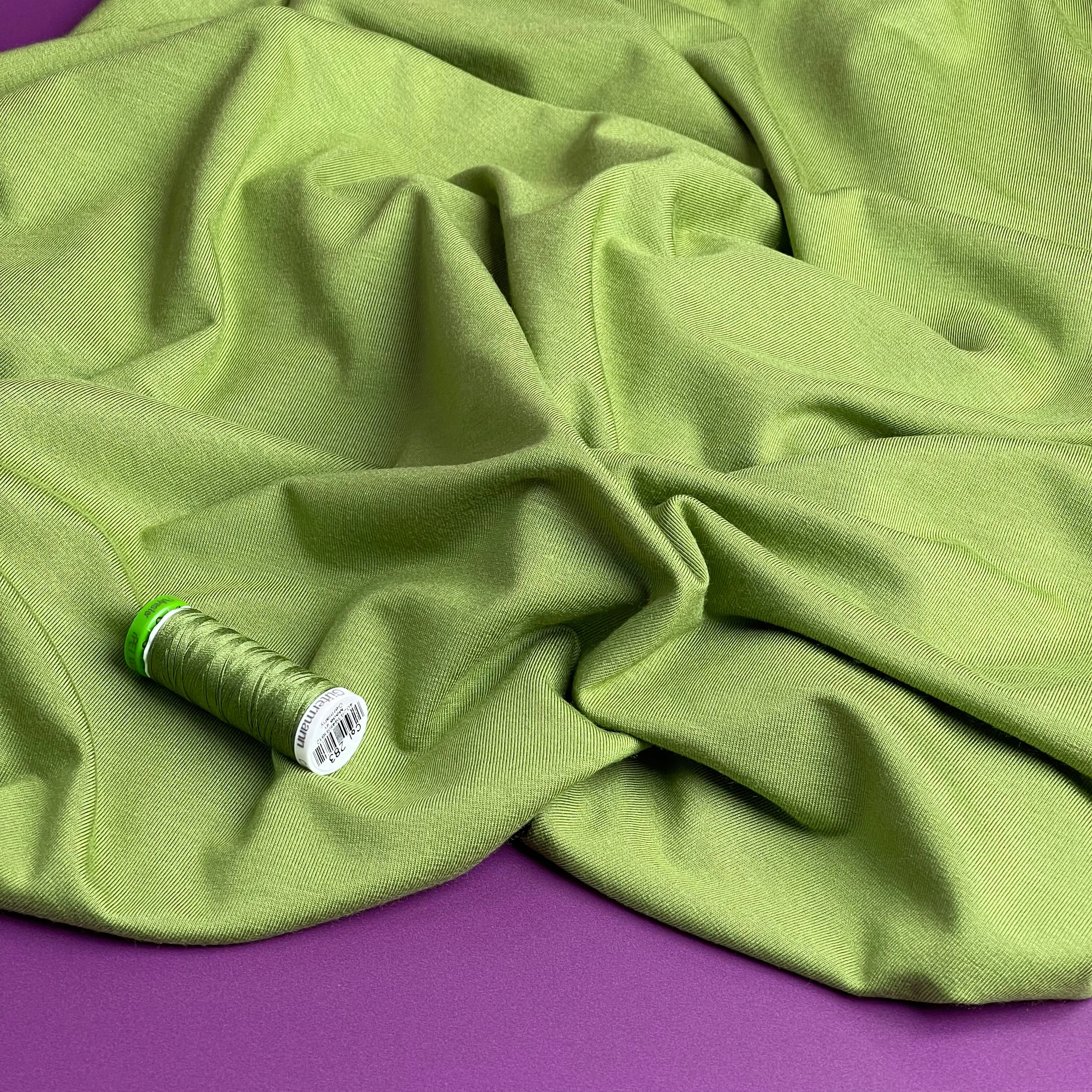 Bliss Moss Green Jersey Fabric with TENCEL™ Modal Fibres