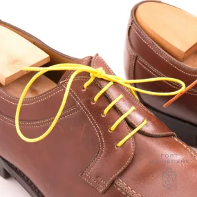 Bright Yellow Shoelaces Round Luxury Waxed Cotton Dress Shoe Laces