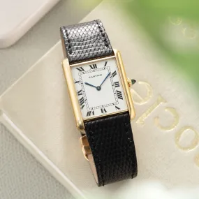 Cartier Jumbo Tank Automatique 18k Yellow Gold 1970s