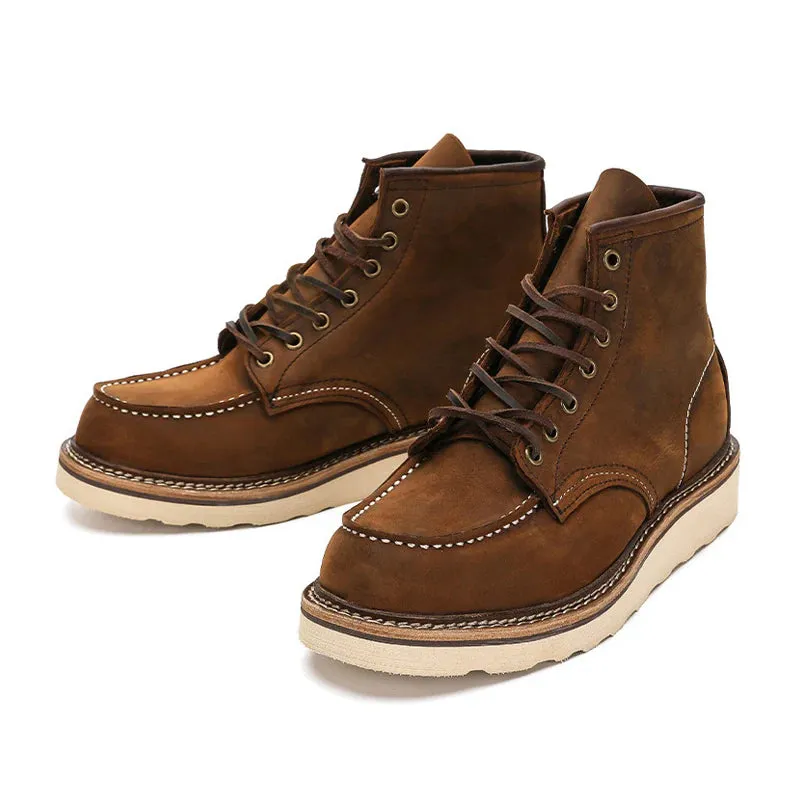 Casual Crazy Horse Leather Desert Boots