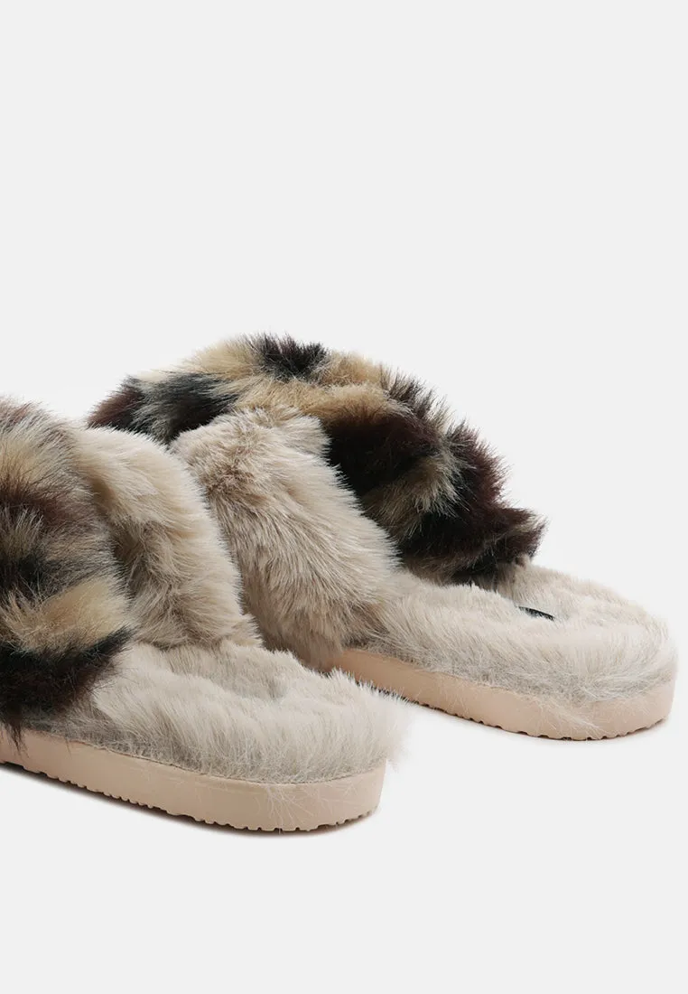 Chipmunk Faux Fur Indoor Flats