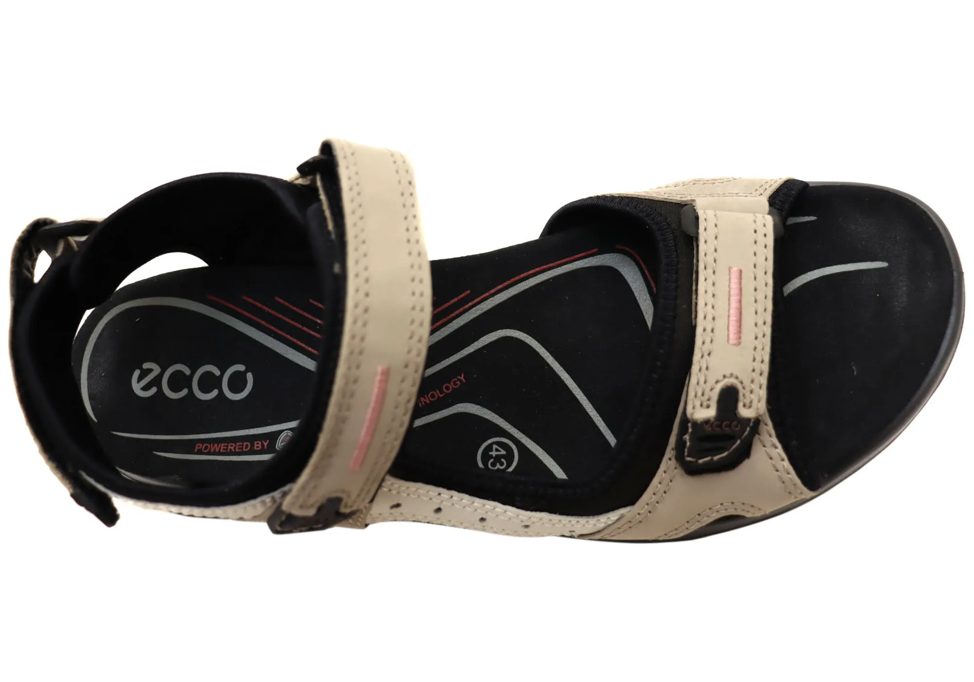 ECCO Womens Offroad Comfortable Leather Adjustable Sandals