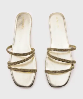 Embellished Square-toe Flats