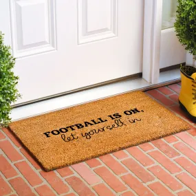 Football is on Let Yourself in Doormat