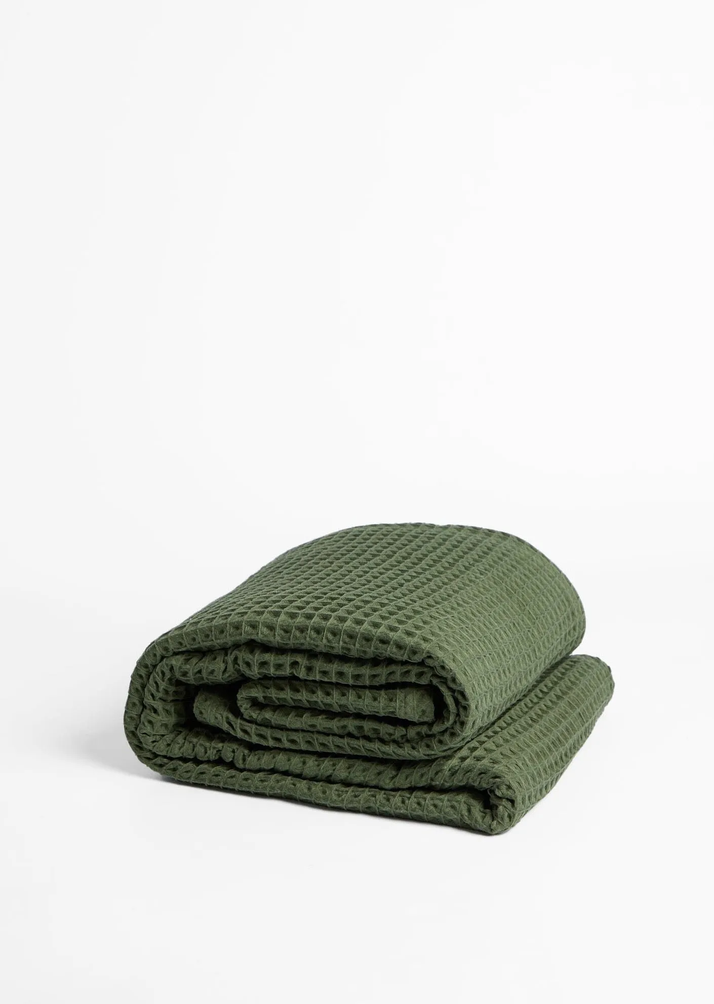 Foxford Green Honeycomb Throw