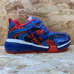 Geox Kids Marvel Spiderman Light Up Trainers - Blue