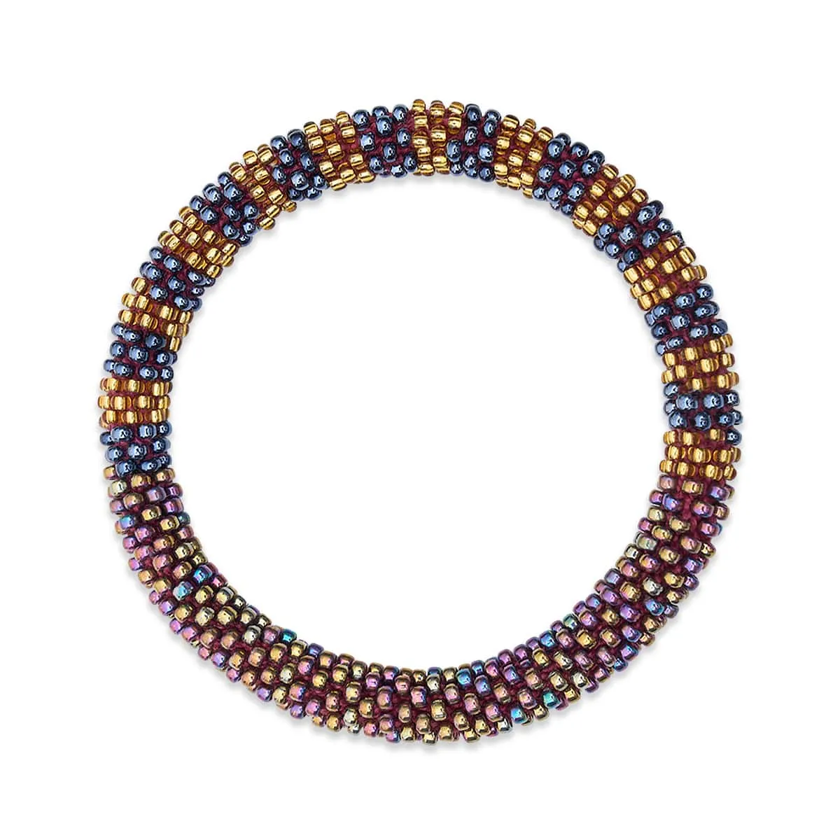 Glittering Sunset | Himalayan Glass Bead Bracelet