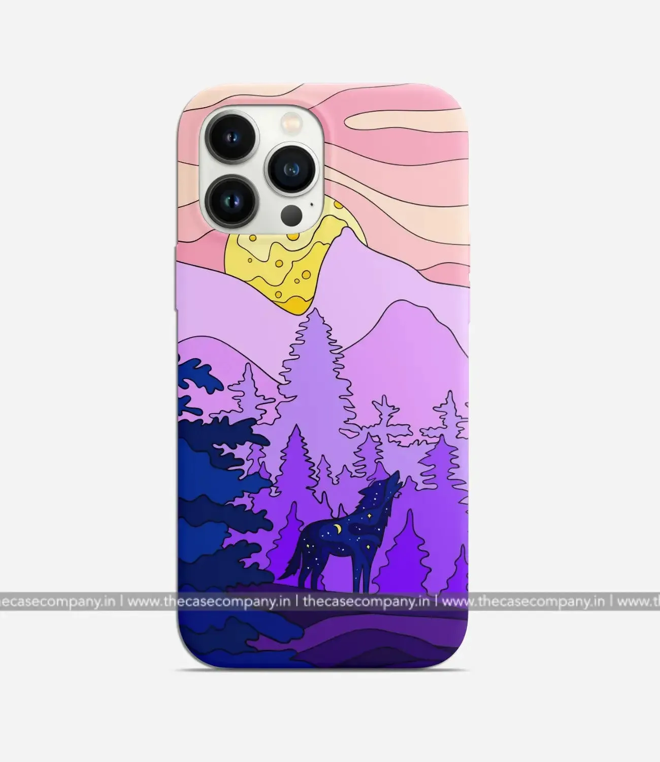 Glittering Wolf In Jungle Phone Case