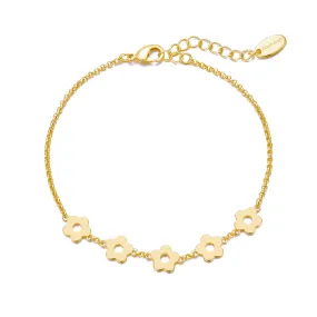 Gold Plated Flower Bracelet