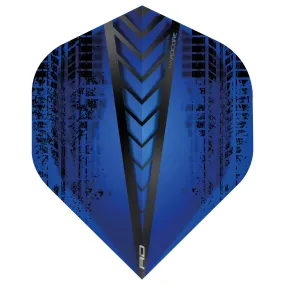 Hardcore Radical Blue Standard Dart Flights by Red Dragon