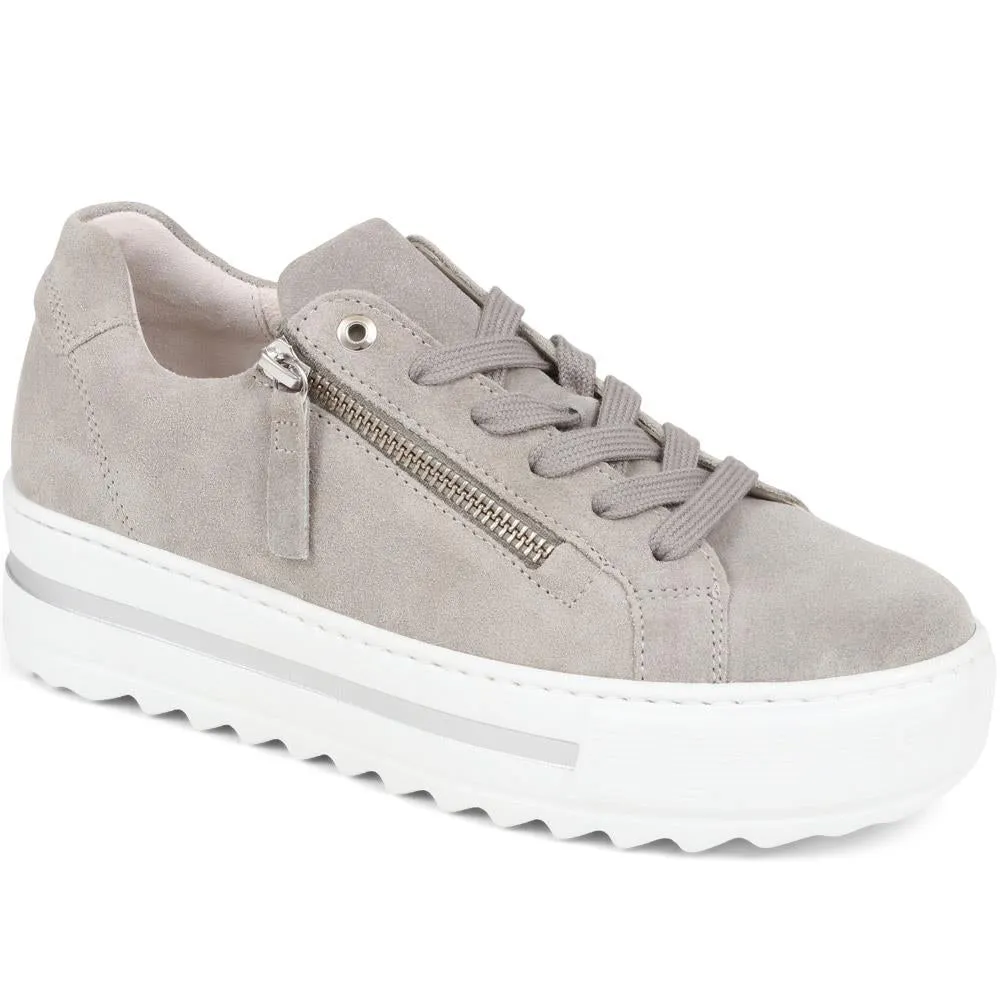 Heather Leather Platform Trainers - GAB35508 / 321 583