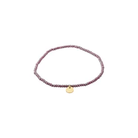 INDIE bracelet purple, gold-plated