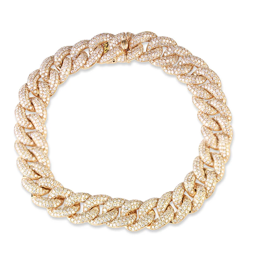 LARGE DIAMOND CUBAN BRACELET