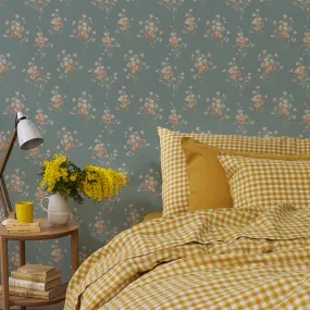 Laurel Green Daisy Bouquet Wallpaper