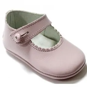 Leather mary jane crib shoes