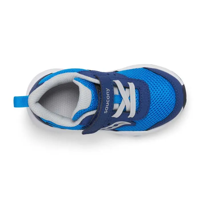 Little Boy Saucony Ride Jr in Blue/Silver