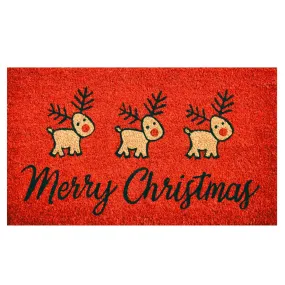 Merry Christmas Deer Doormat