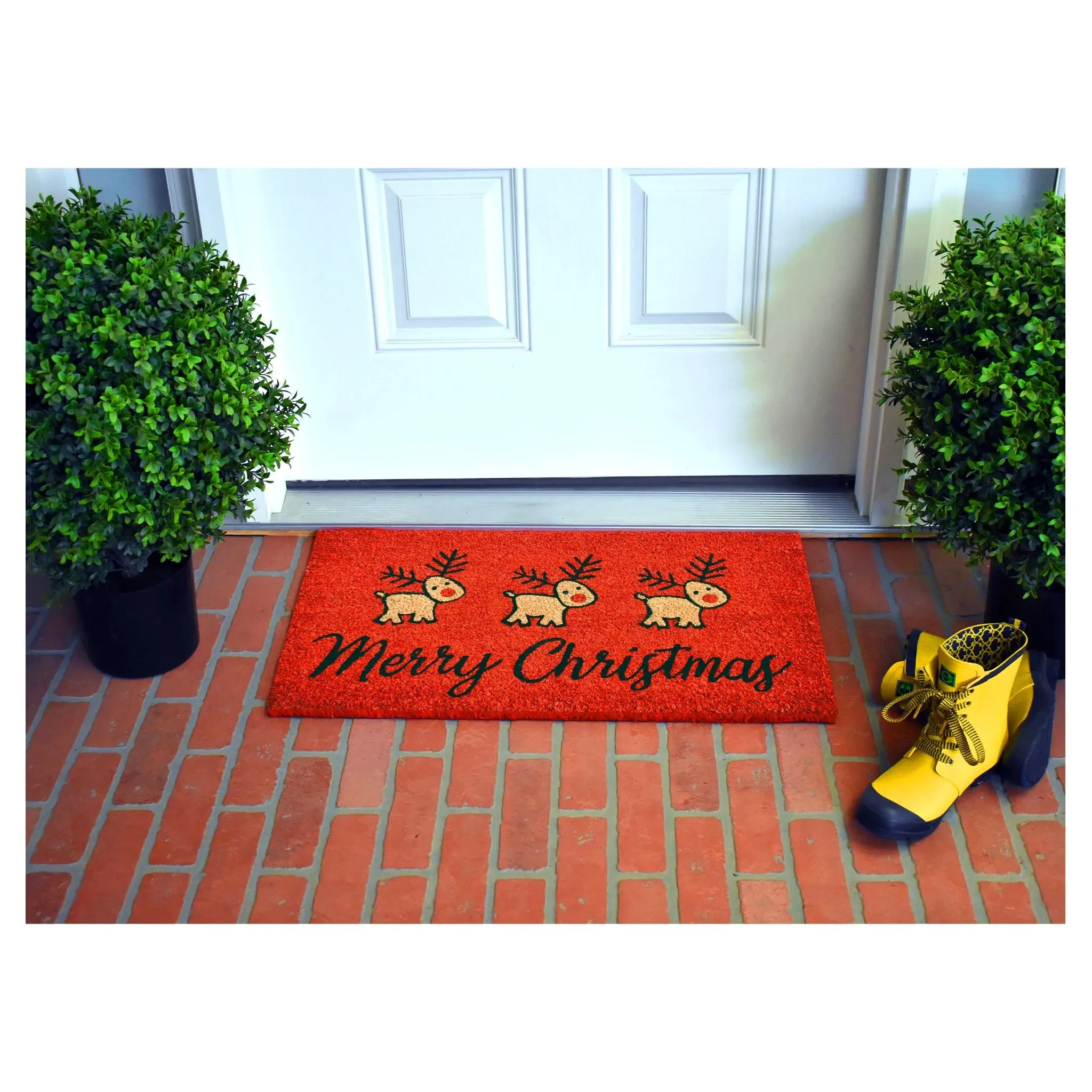 Merry Christmas Deer Doormat