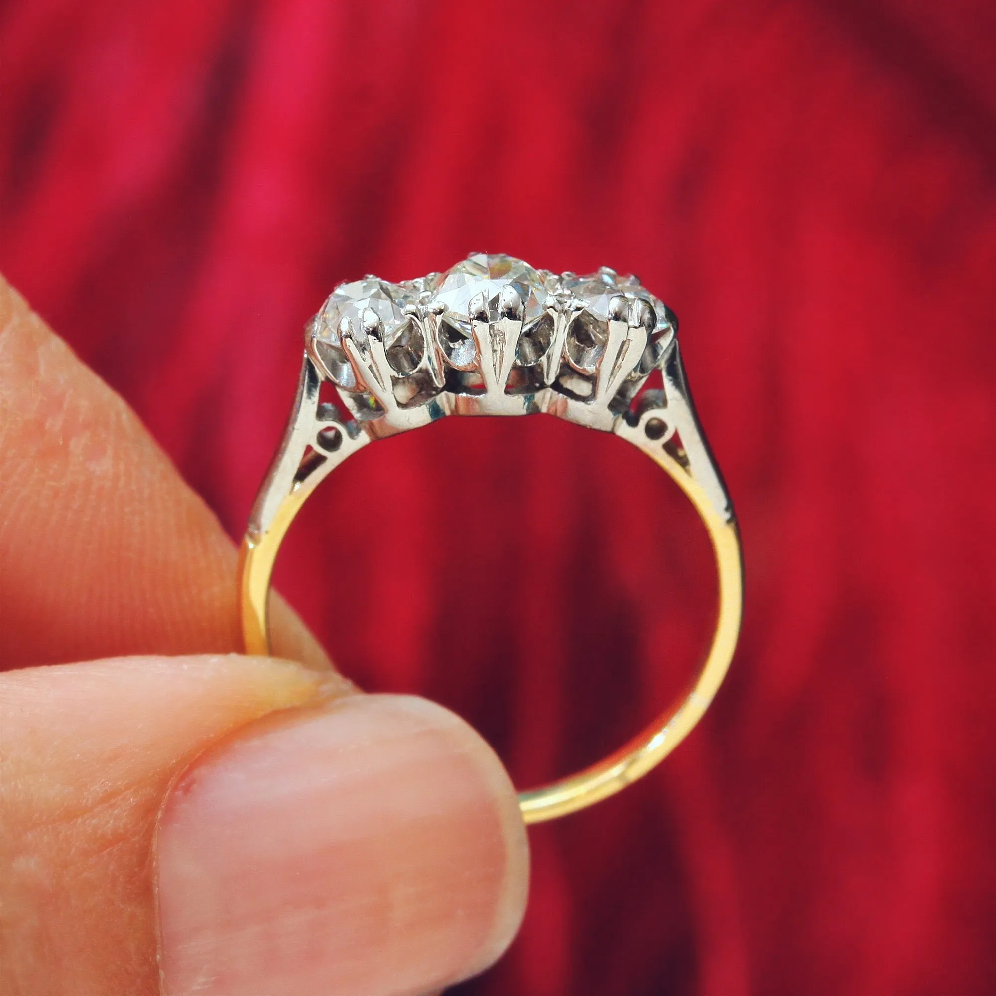 Much Desired Vintage Trilogy Diamond Engagement Ring