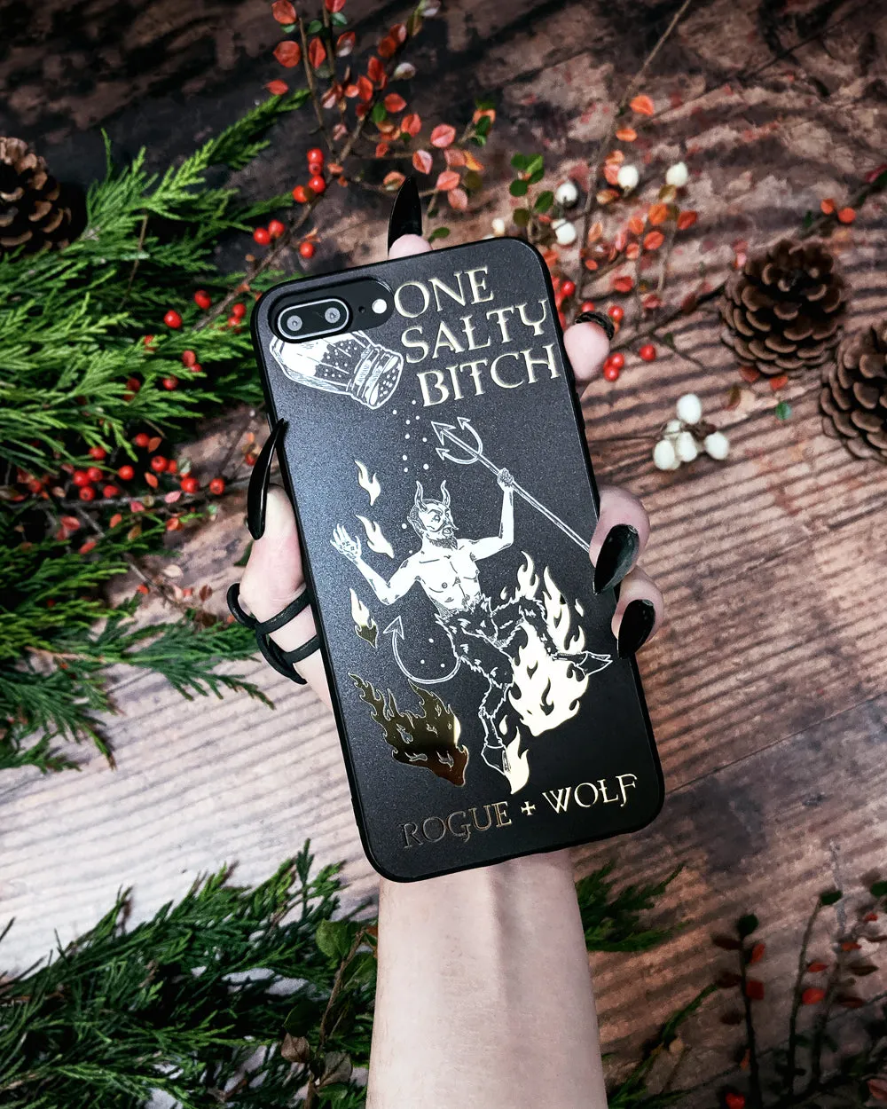 One Salty Witch Phone Case - Mirror Gold Details