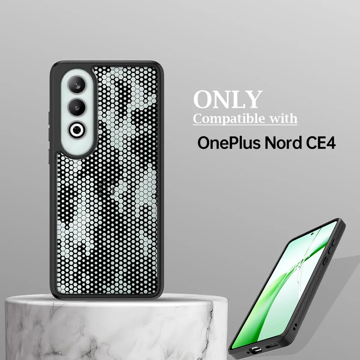 OnePlus Nord CE4 Back Cover Case | Impulse - Black (Honeycomb)