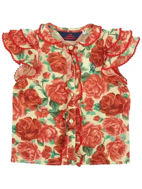 Parakit Kids Flower S21064 222 CA Short Sleeve Blouse