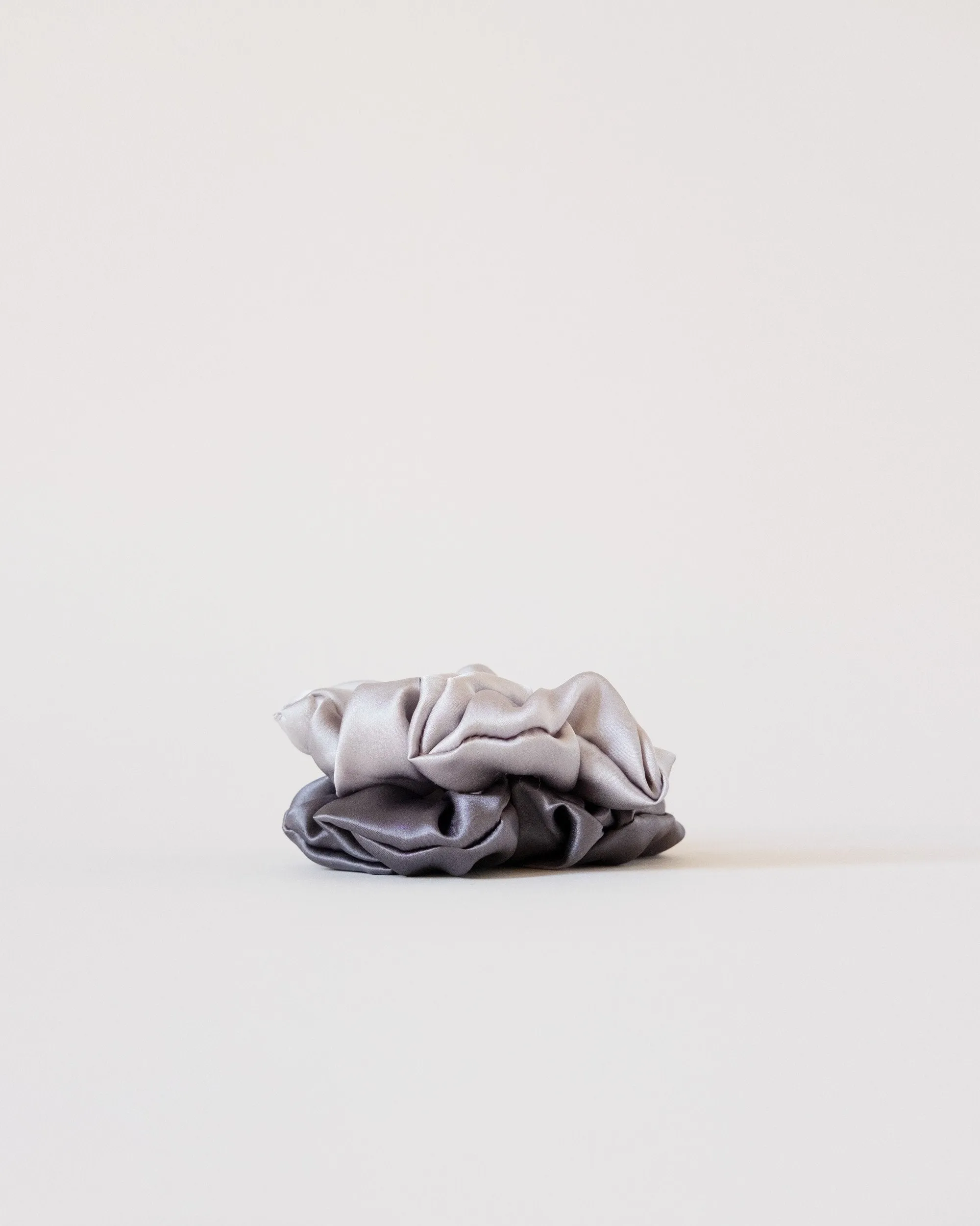 Recycled Silk Scrunchie Duo