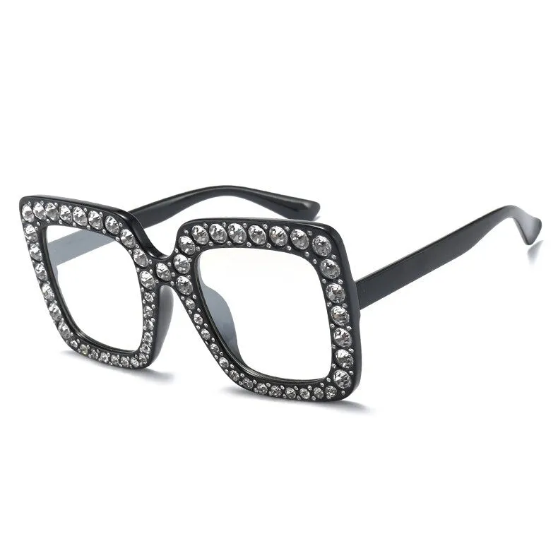 Square Shades Shining Diamond Sunglasses