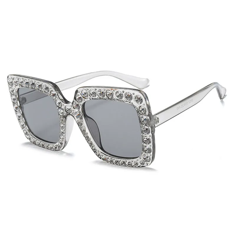 Square Shades Shining Diamond Sunglasses