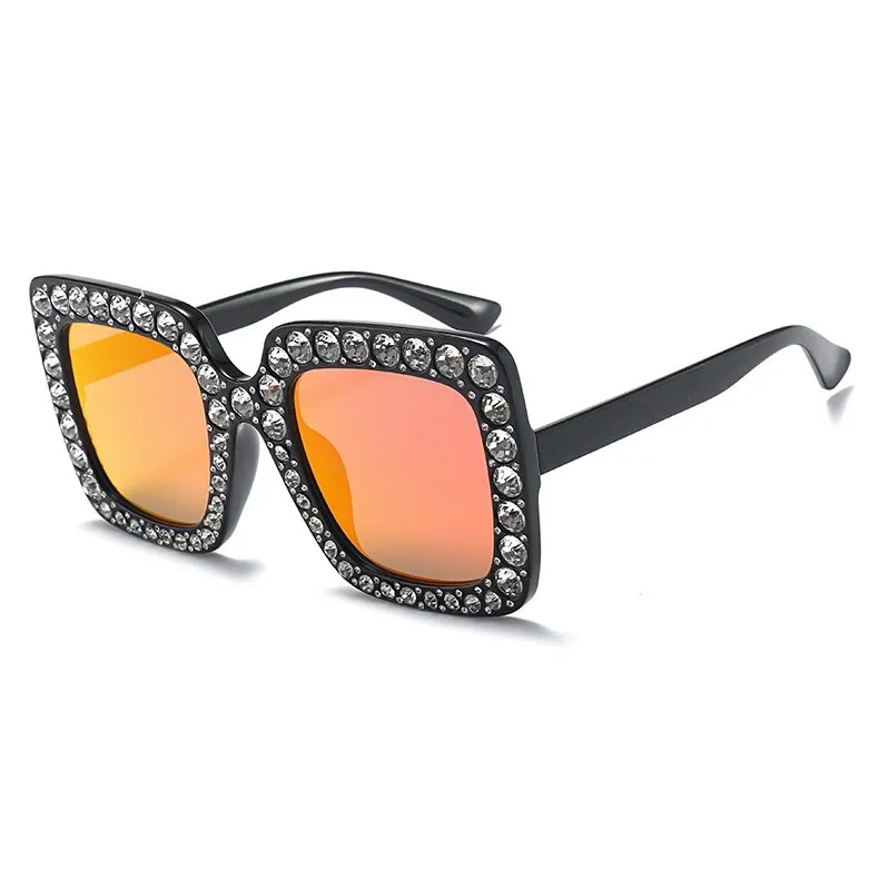 Square Shades Shining Diamond Sunglasses