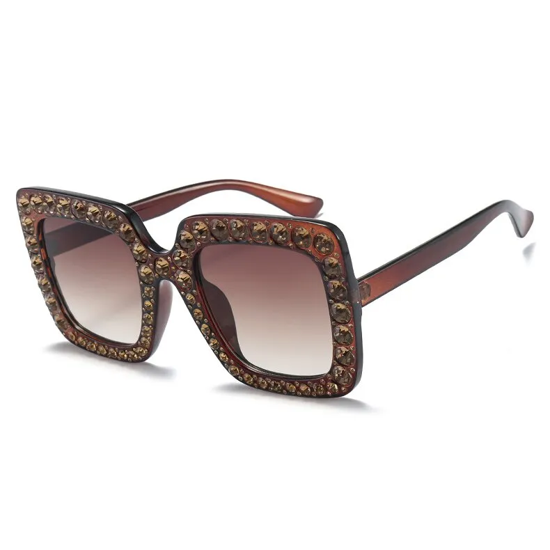 Square Shades Shining Diamond Sunglasses