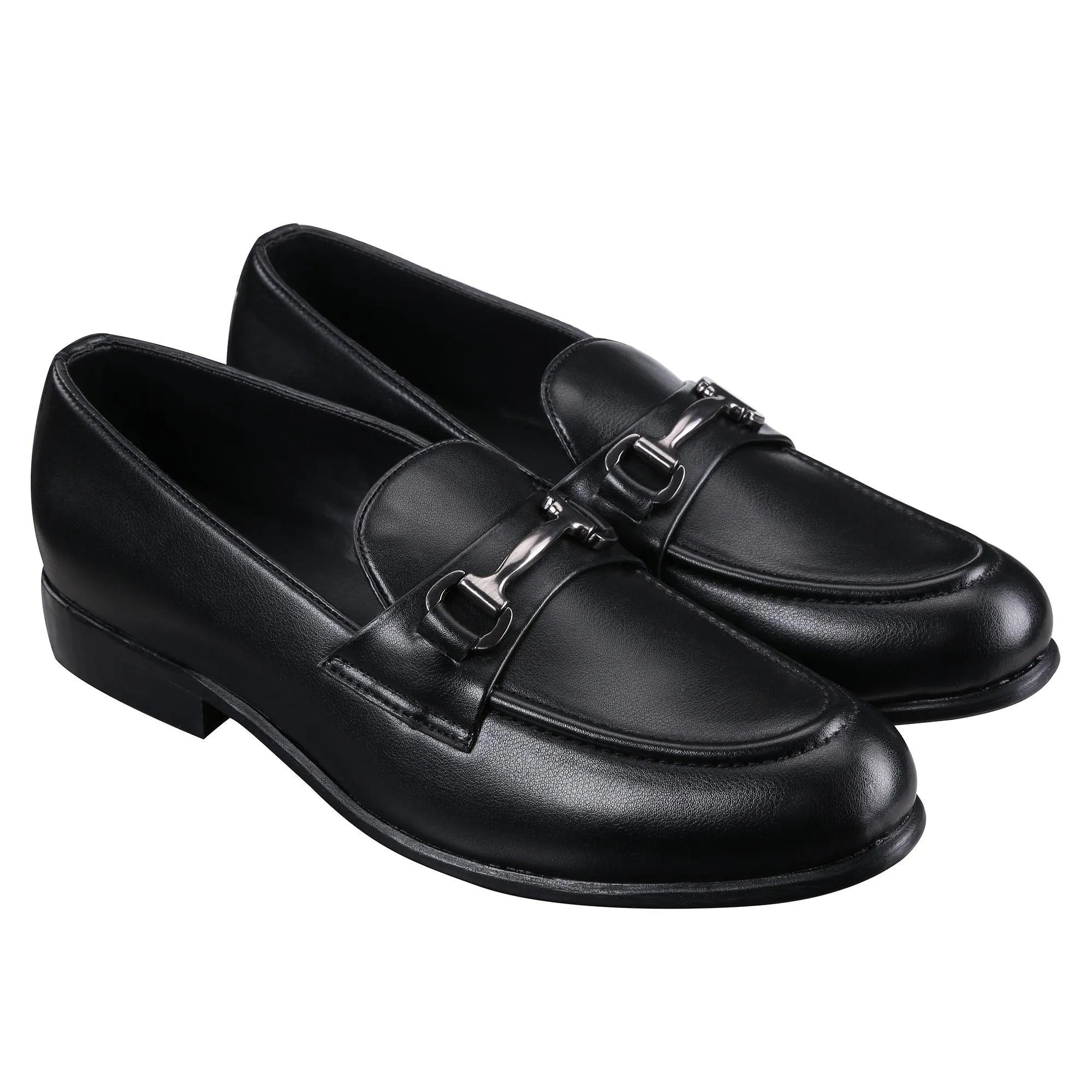 St.James Black Buckle Loafers