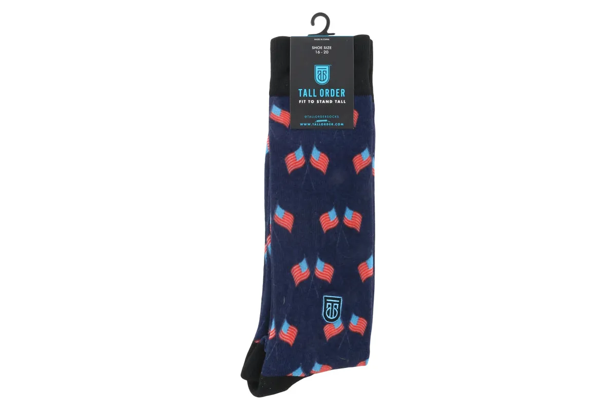 Tall Order Cushioned Dress Socks Flag