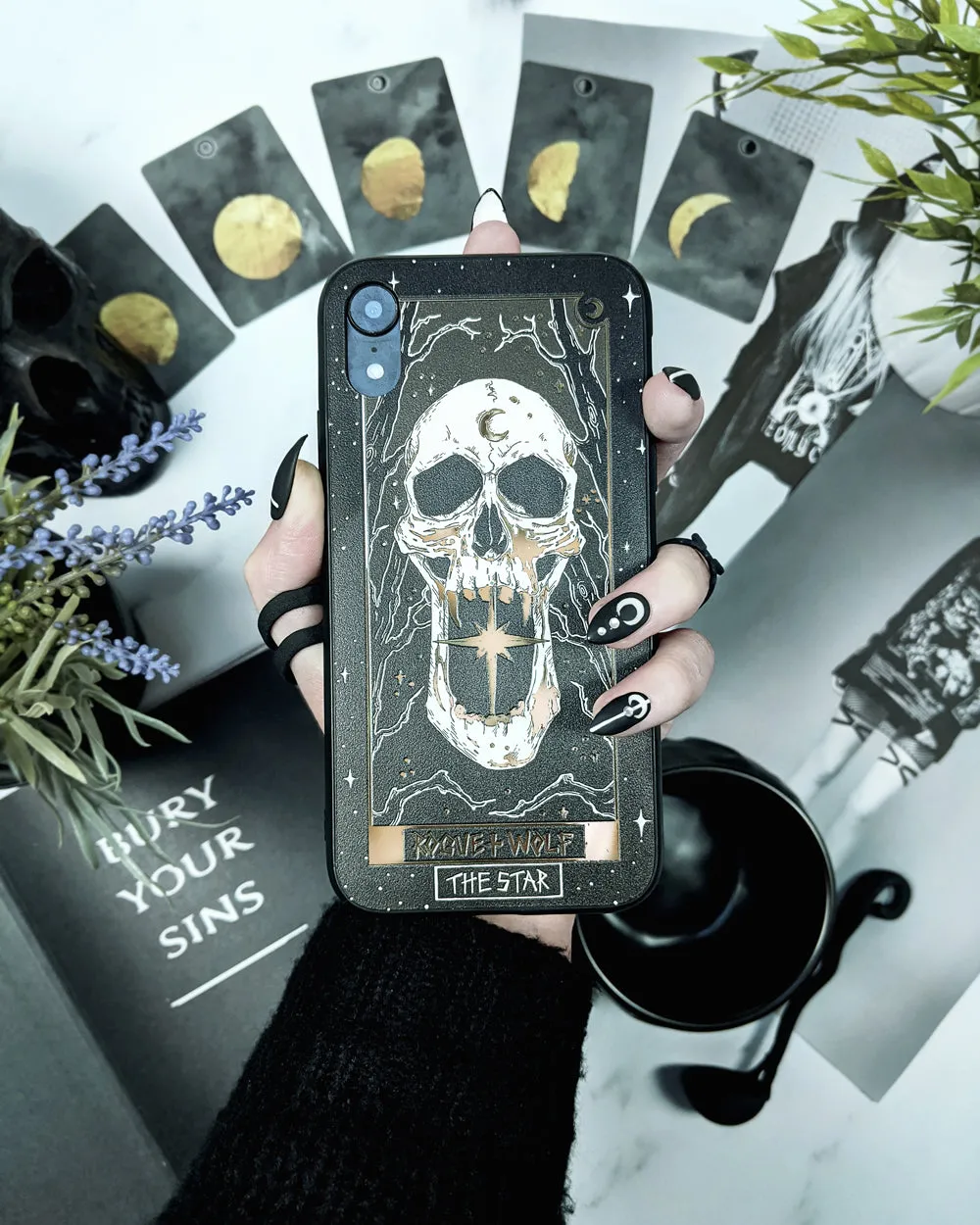 The Star Tarot Phone Case - Mirror Gold Details