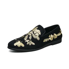 The Trajan Embroidered Suede Loafers