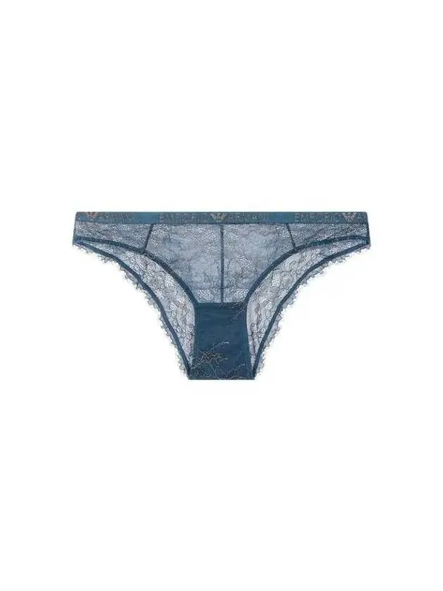 UNDERWEAR Women s Metal Flower Lace Briefs Blue Green