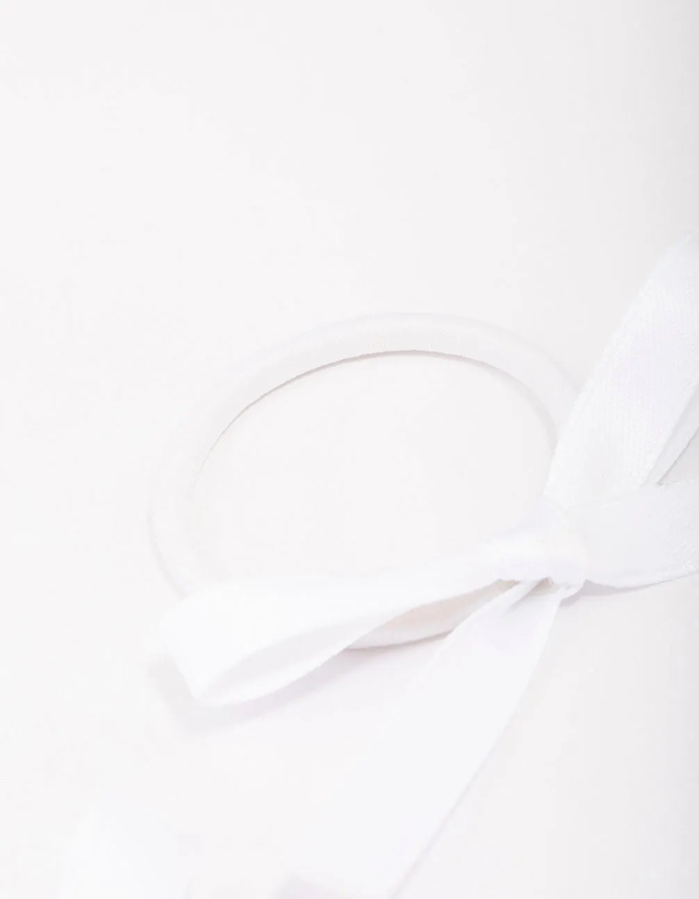 White Mini Bow Hair Tie Pack