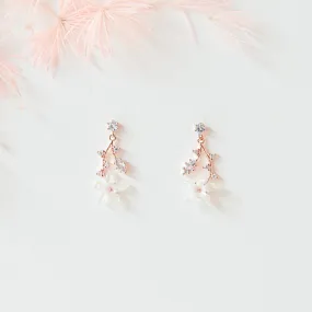 White Sakura Cheeriness Earrings